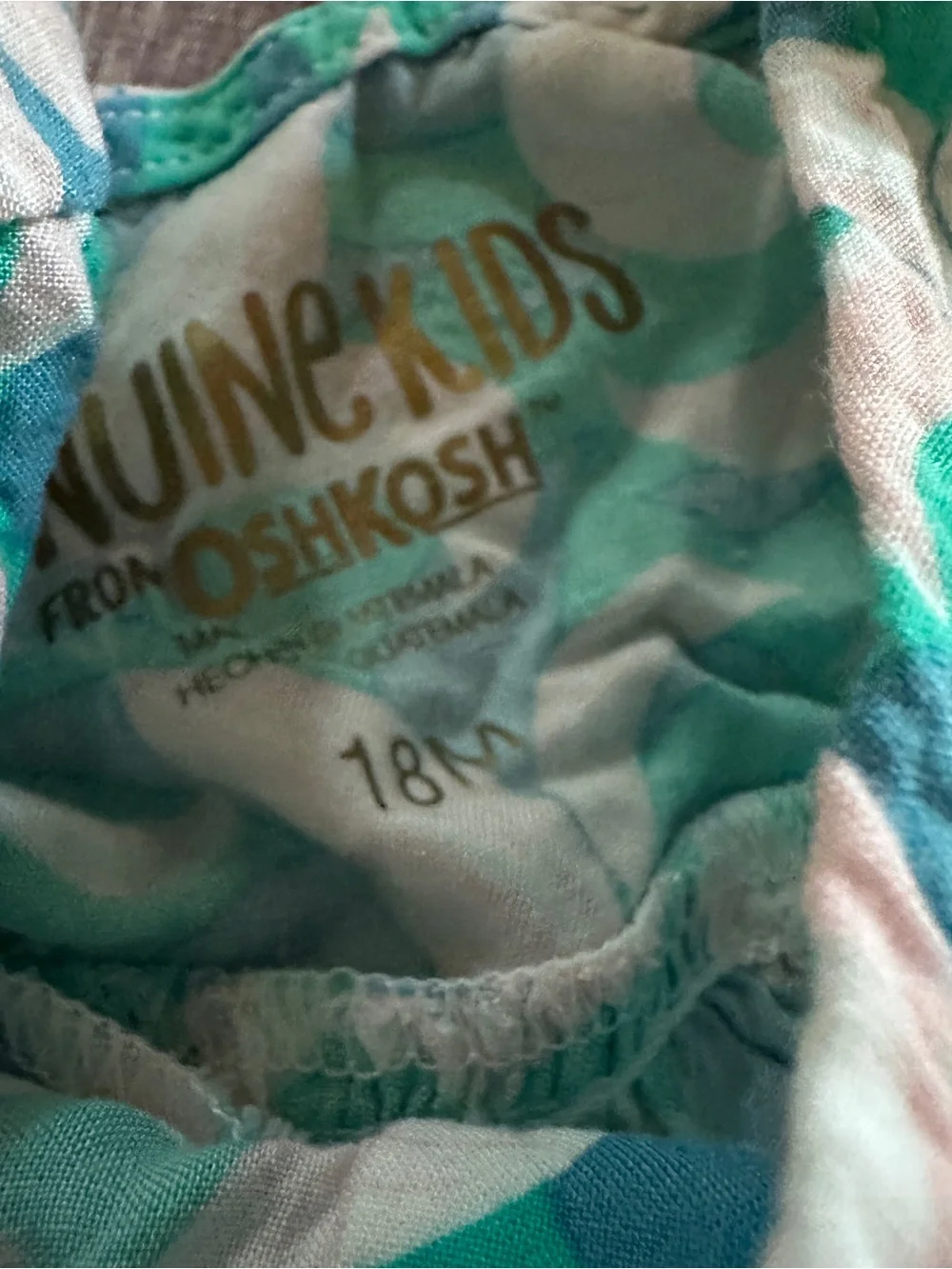 Genuine kids turquoise floral dress 18m vguc